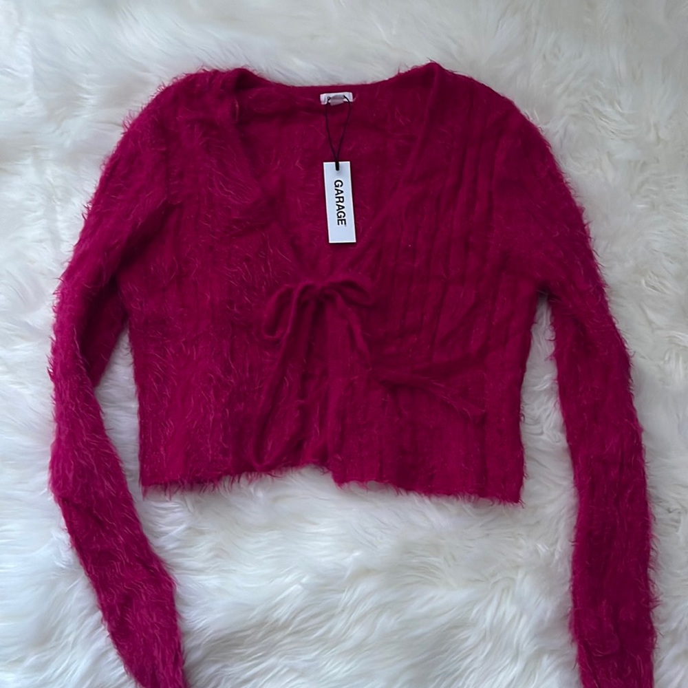 Garage tie cardigan